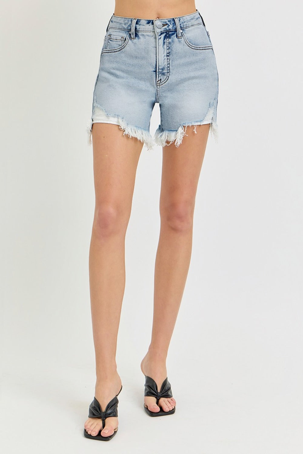 RISEN High Rise Denim Shorts