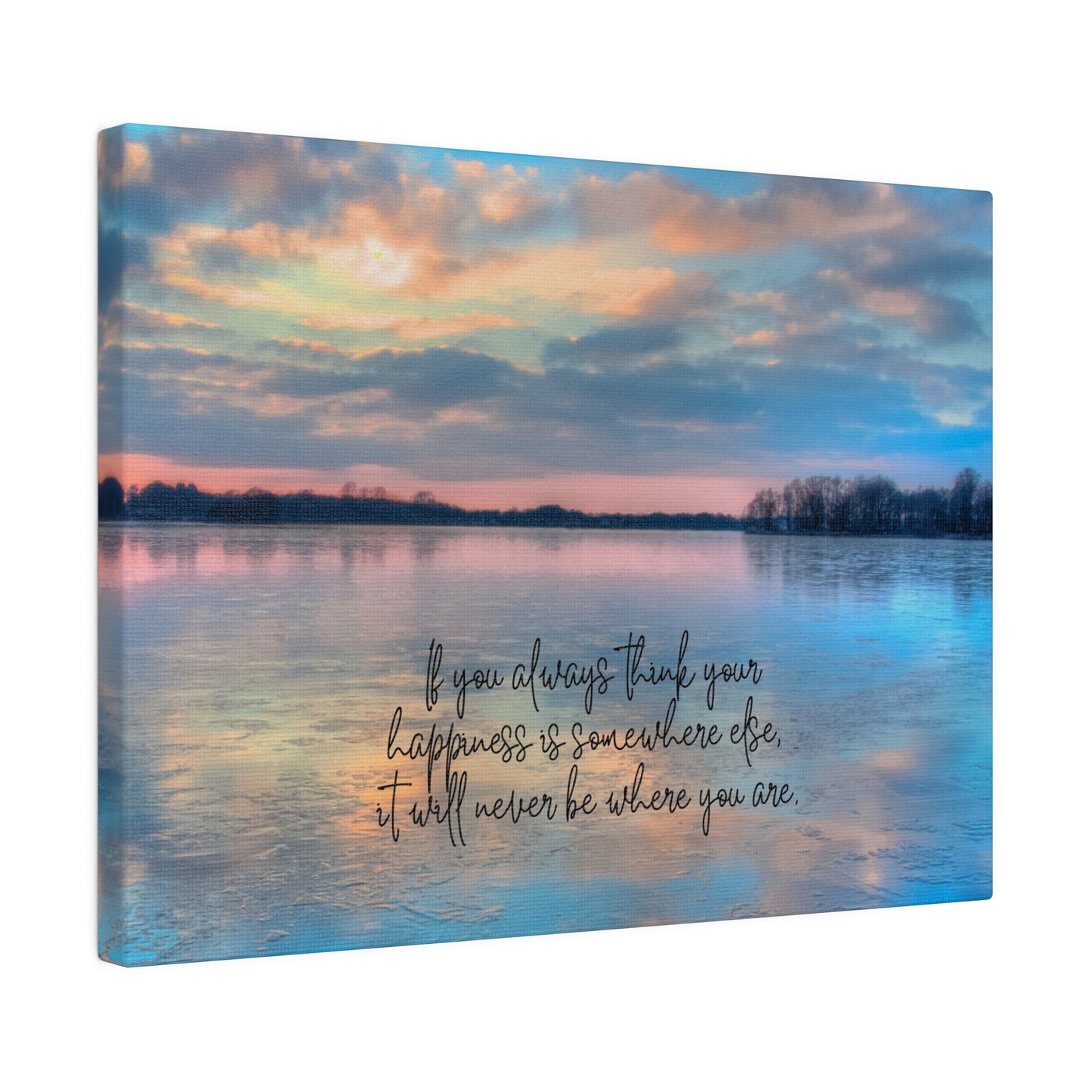 Beautiful Scenic Wall Art Canvas With Inspirational Message