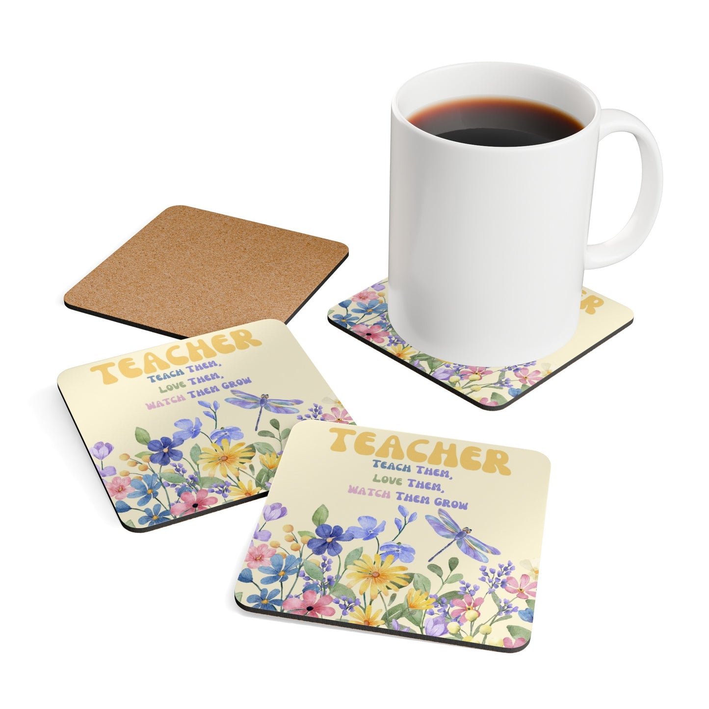 Teacher Corkwood Coasters - Set of 4
