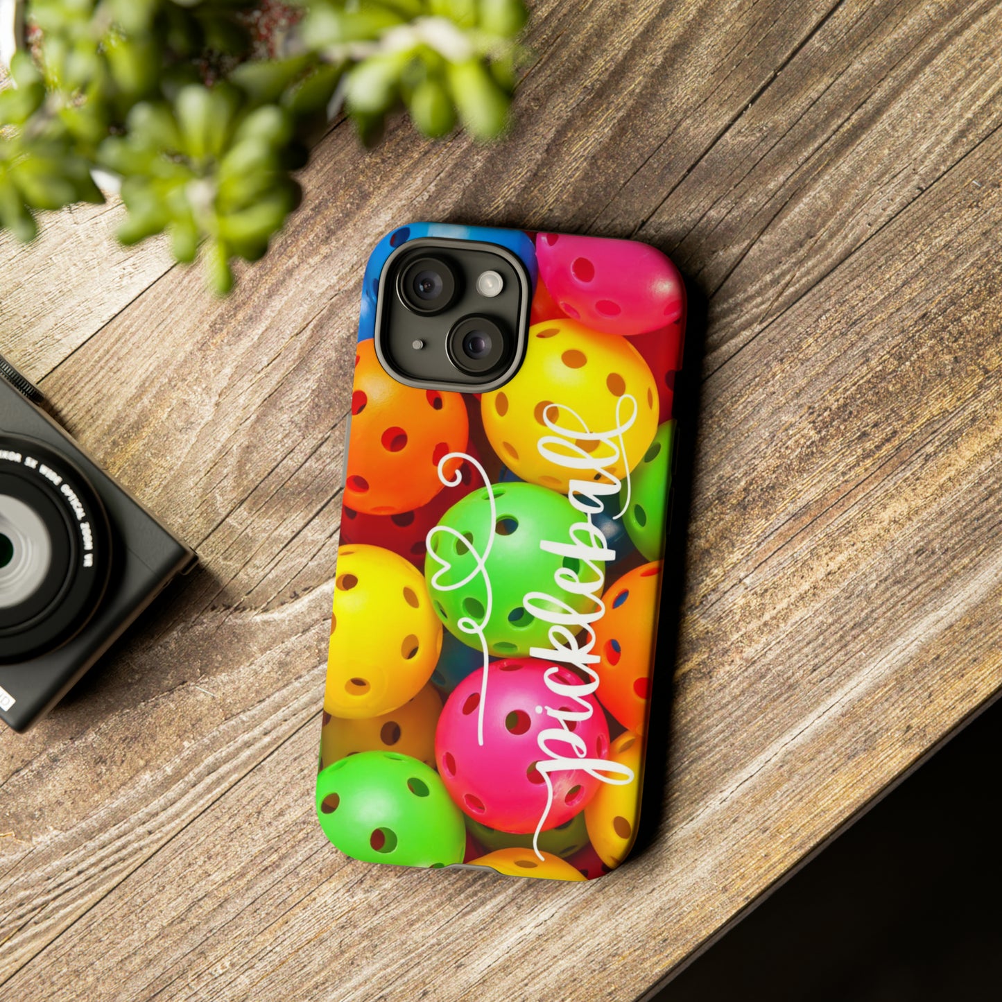 Love Pickleball Durable IPhone Case, IPhone Case, Phone Cover, Pickleball Lover, Gifts For Her, Sports IPhone Case, Colorful IPhone Case