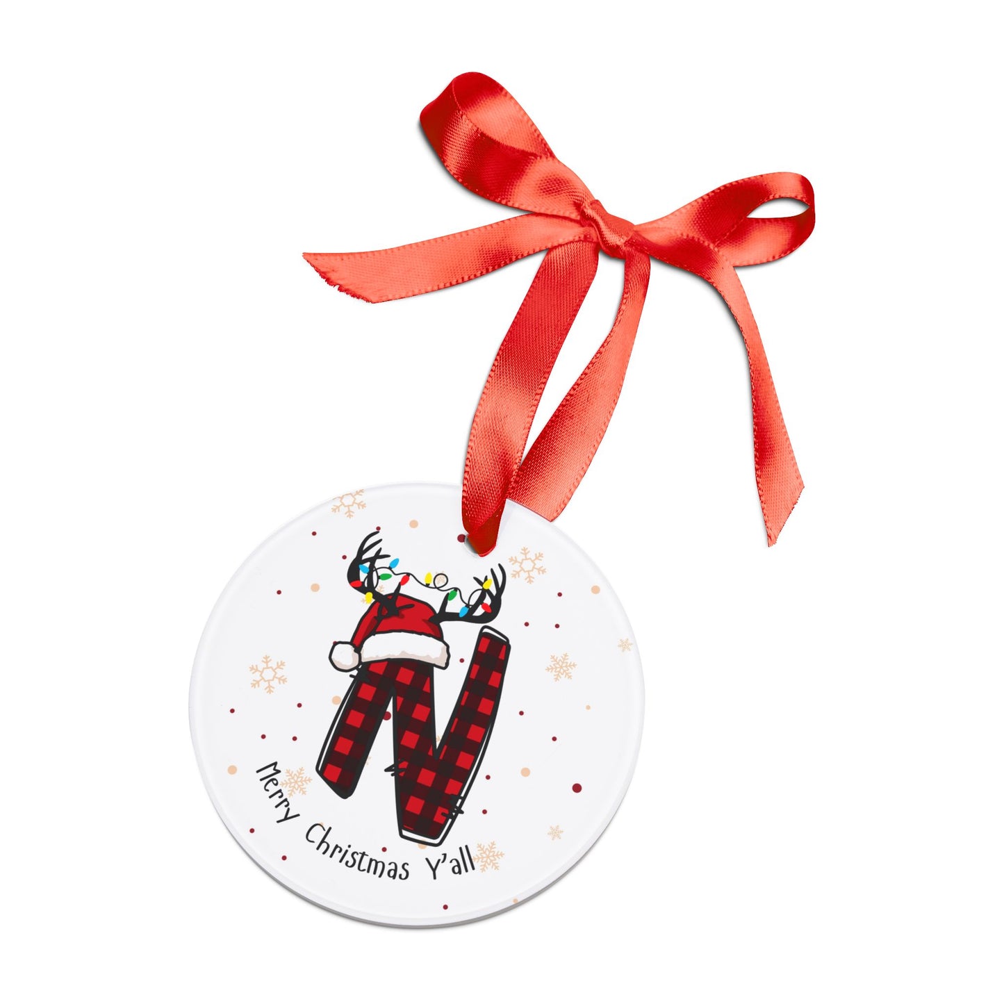 Acrylic Ornament with Ribbon