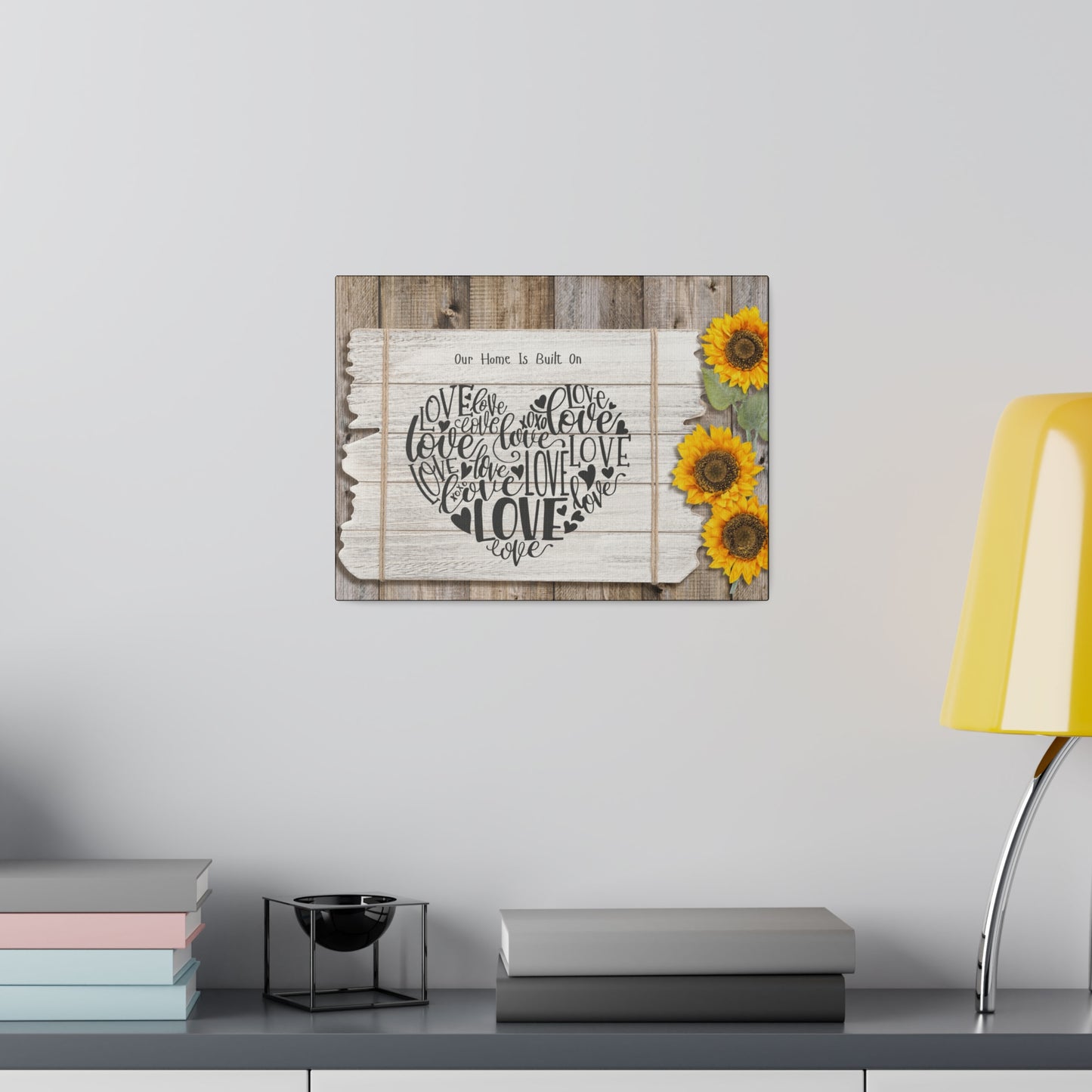 Our Home Is Built On Love Matte Canvas Wall Art