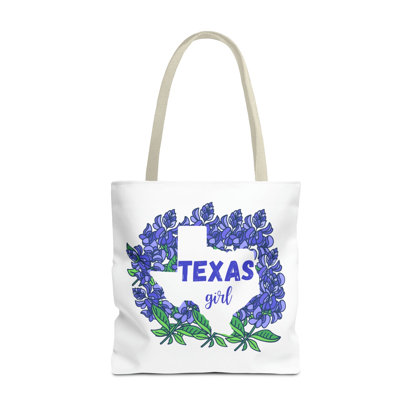 Texas Girl Bluebonnet Tote Bag, Texas Tote Bag, Book Bag, Grocery Bag, Travel Bag, Gifts For Her, Gifts For Mom, Teacher Gift, Friend Gift