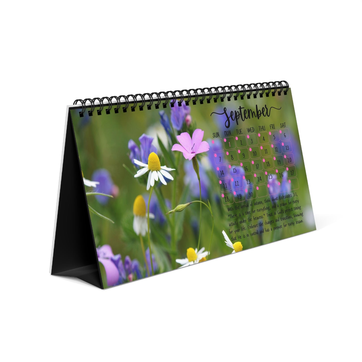 2025 Floral Desktop Calendar