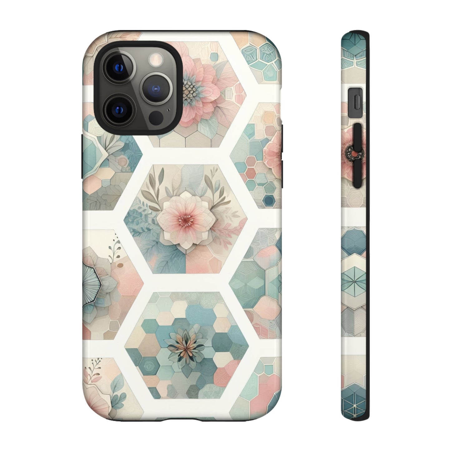 Hexagon Shape With Floral Center IPhone 11-15 Cases