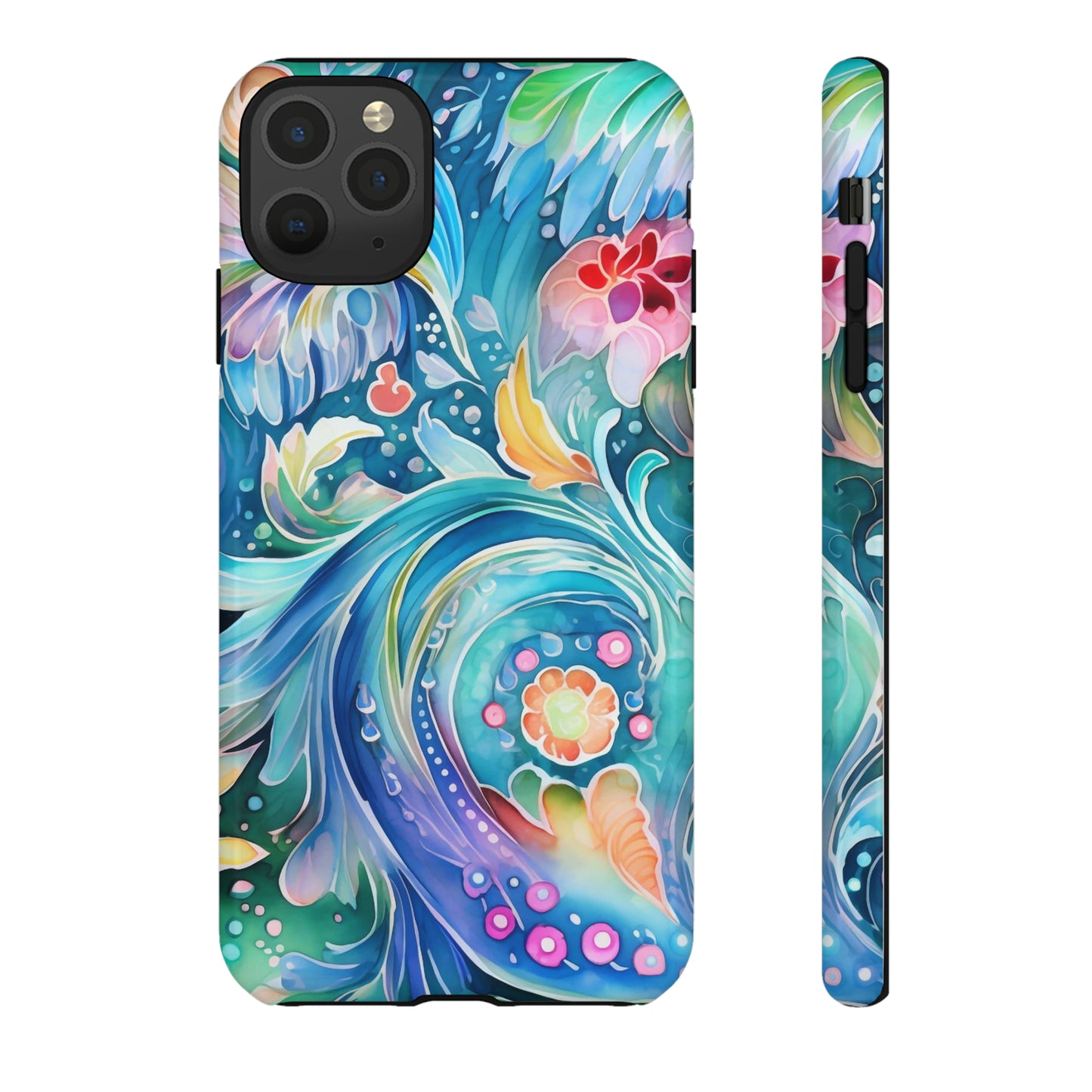 IPhone Cases, Colorful Floran and Swirl IPhone Cases