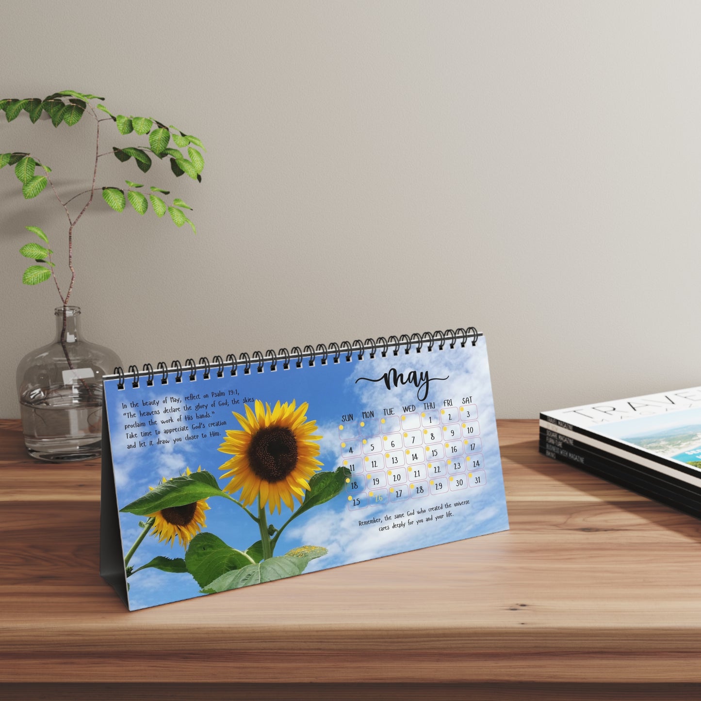 2025 Floral Desktop Calendar