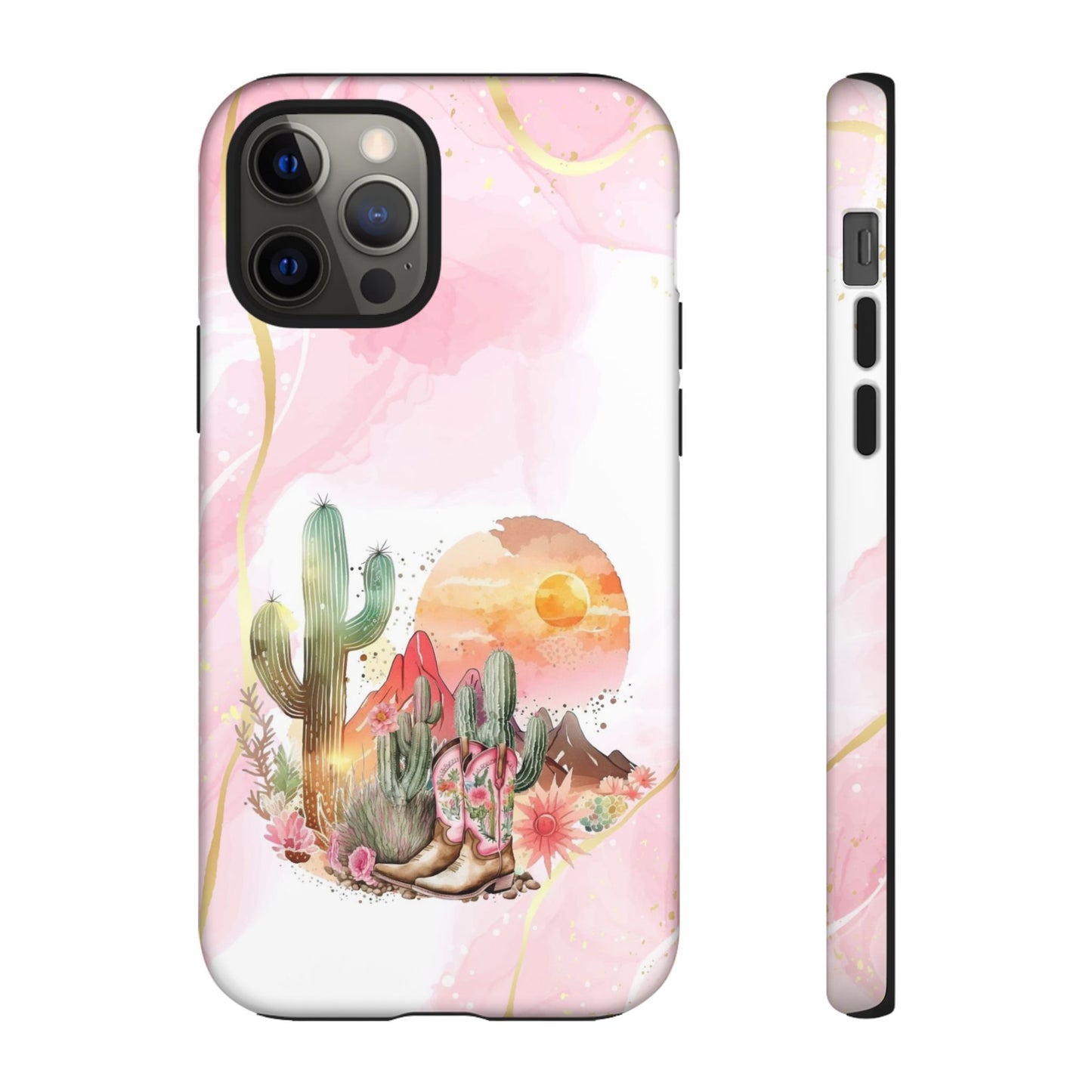 Cute Pink Western Sunset IPhone Protective Case