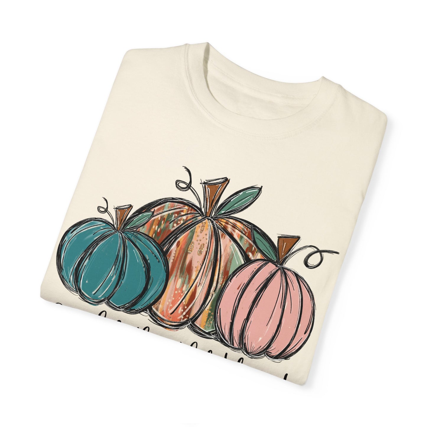 Thankful Grateful Blessed Pumpkins Halloween T-Shirt