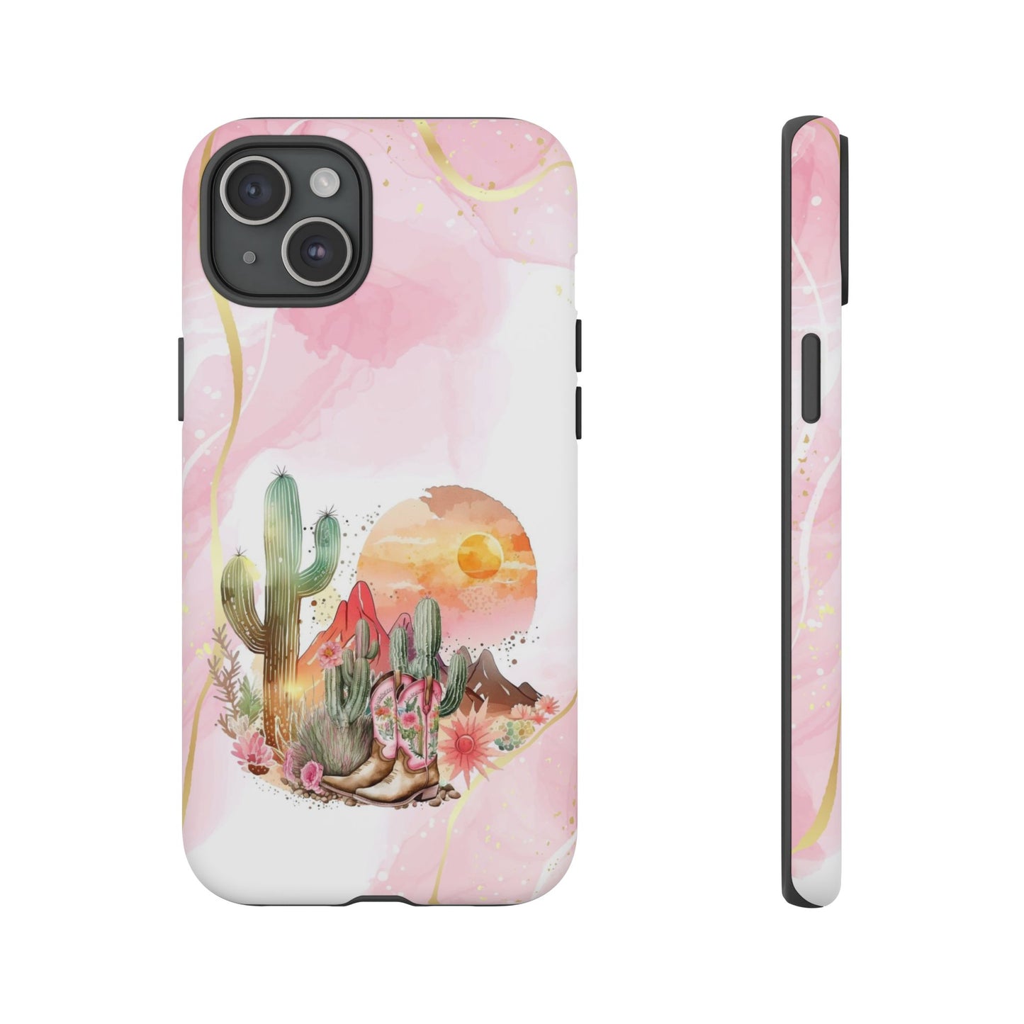 Cute Pink Western Sunset IPhone Protective Case