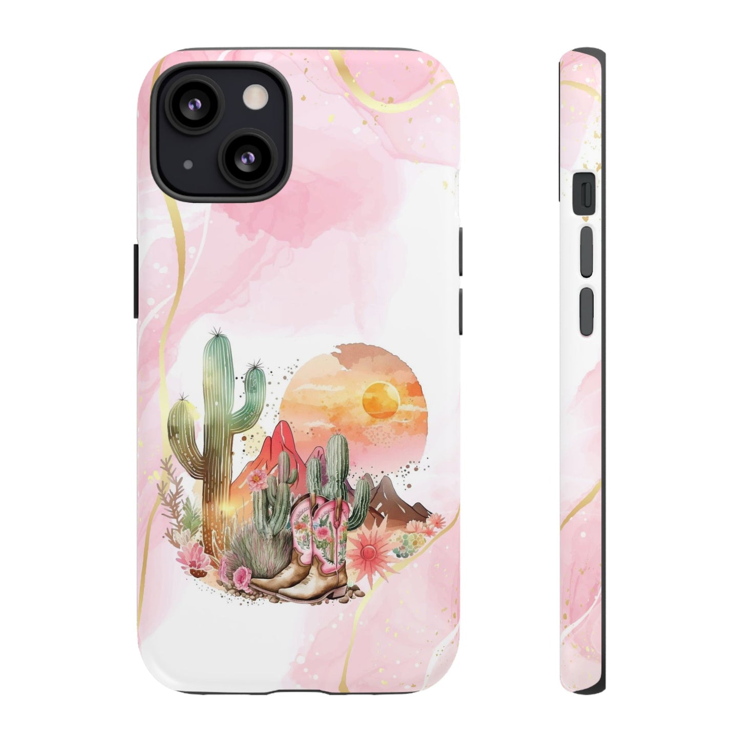 Cute Pink Western Sunset IPhone Protective Case