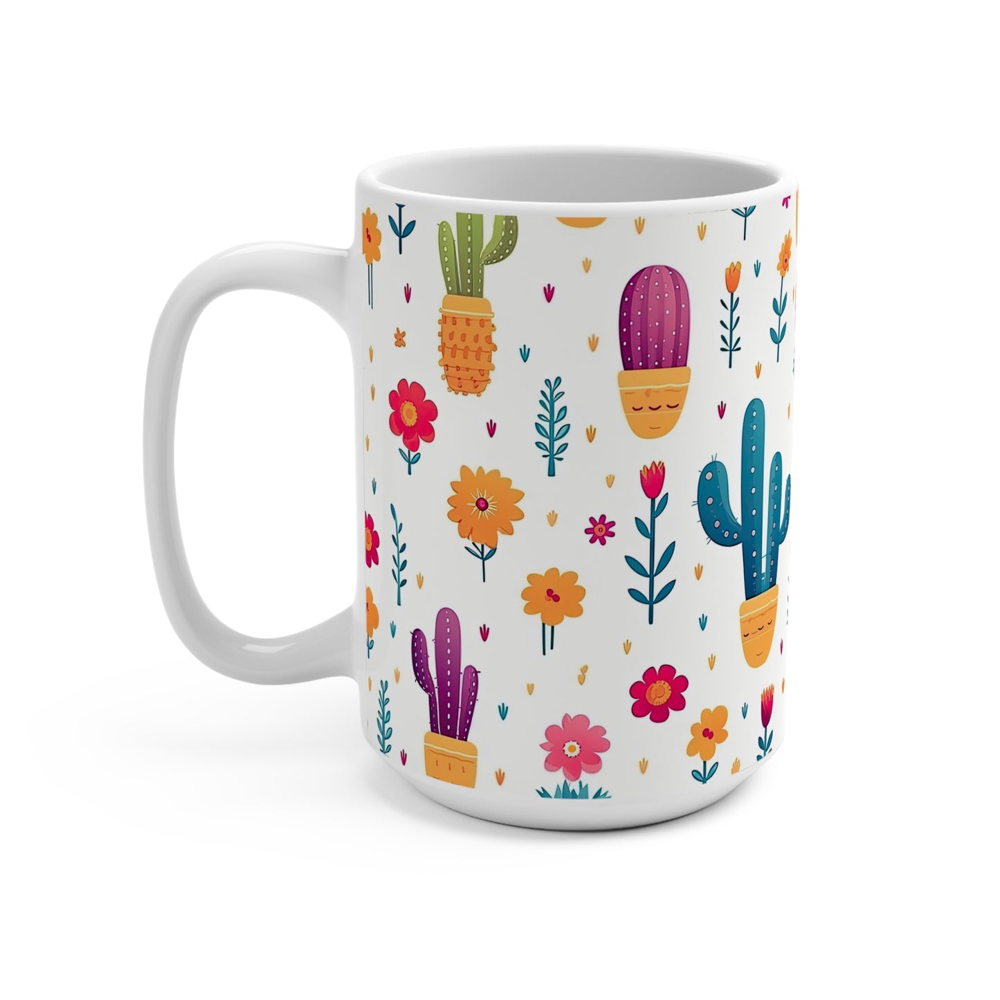 Cactus Mug 15oz Large Coffee Mug Gift Ideas For Mom Gifts For Teacher Gifts Large Coffee Mug Colorful Coffee Mug For Work Gift Ideas