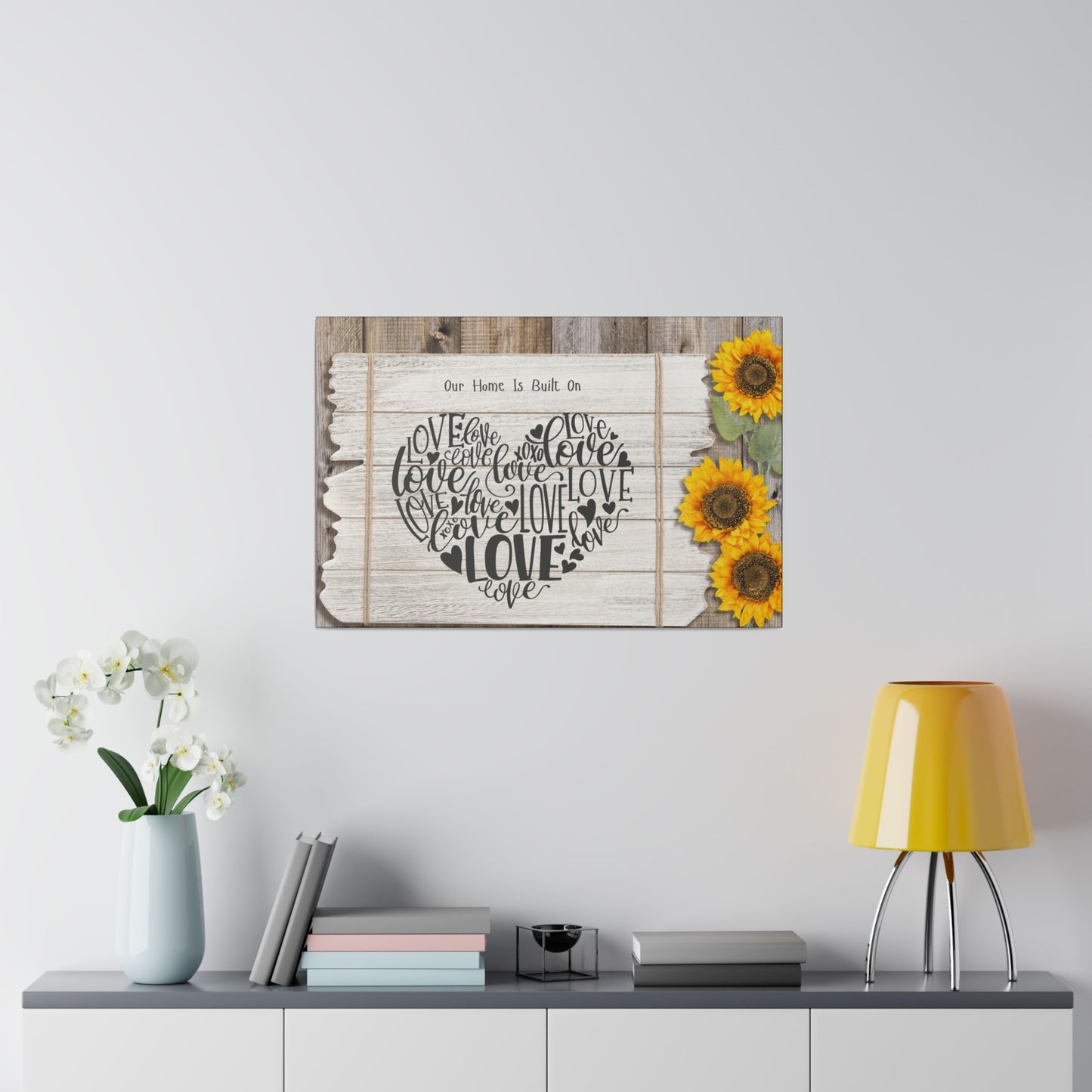 Our Home Is Built On Love Matte Canvas Wall Art