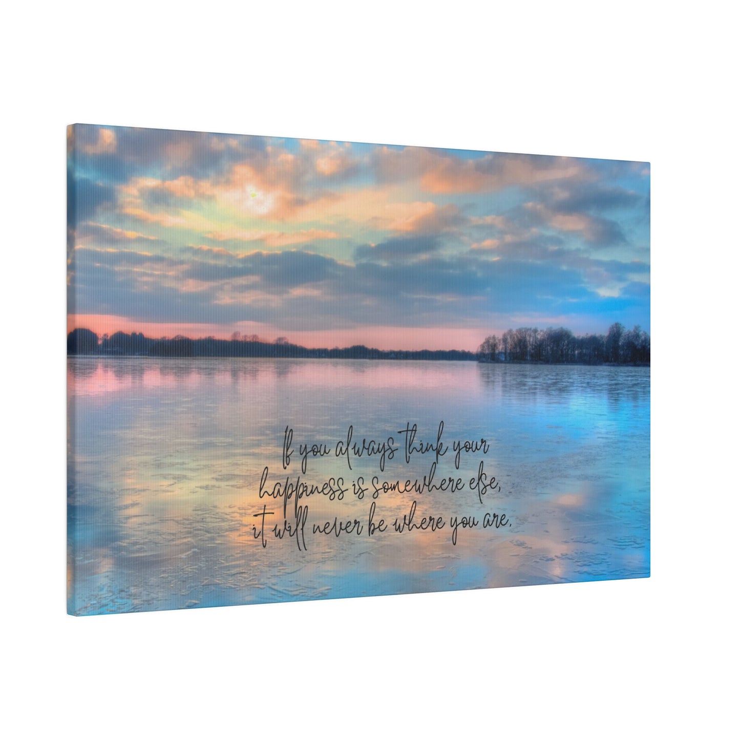 Beautiful Scenic Wall Art Canvas With Inspirational Message