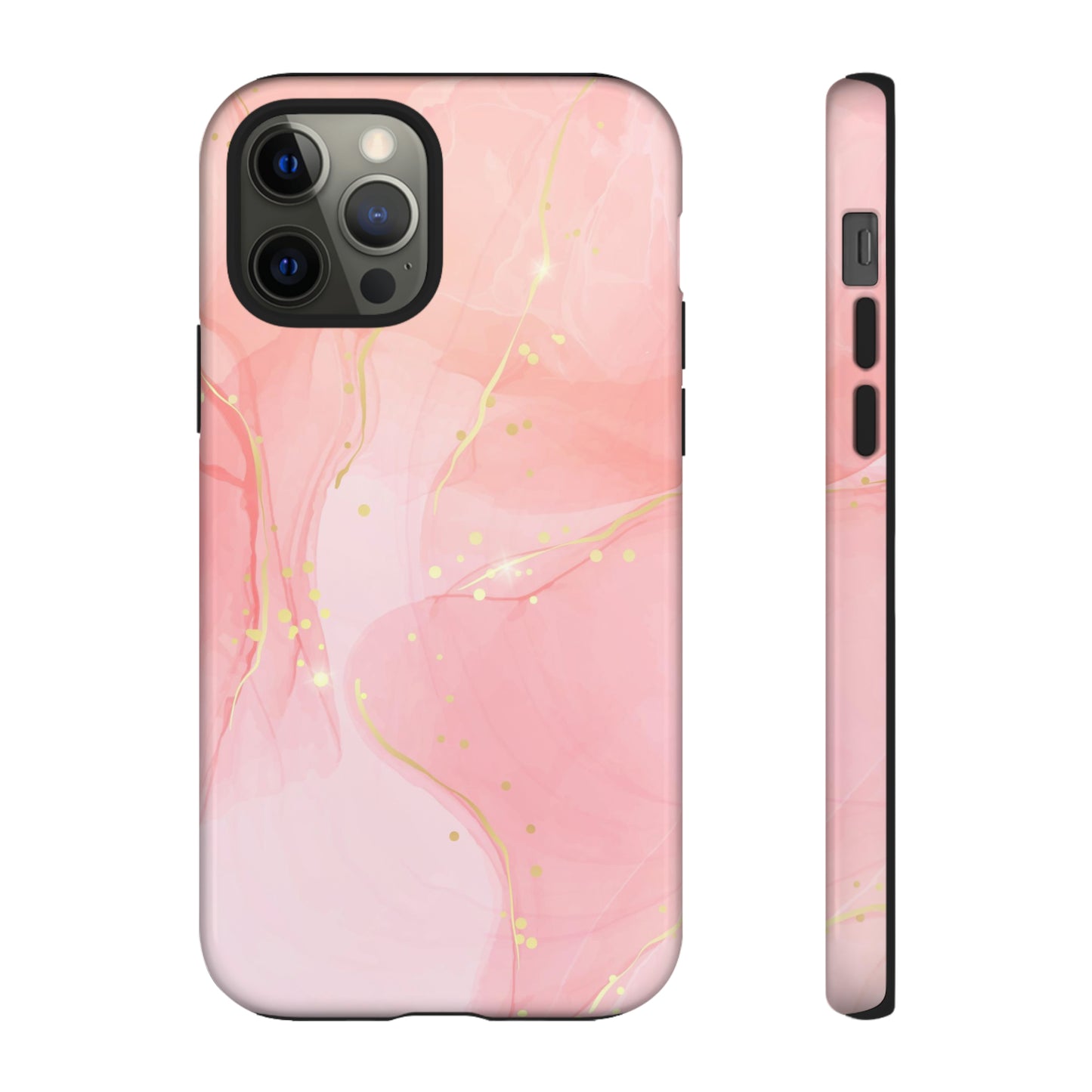 Pink Gold Phone Cases, IPhone Case, Pink Gold Marble, Pink Swirls IPhone Case, Gifts For Her, Gift For Mom, IPhone Cover, Womens IPhone Case