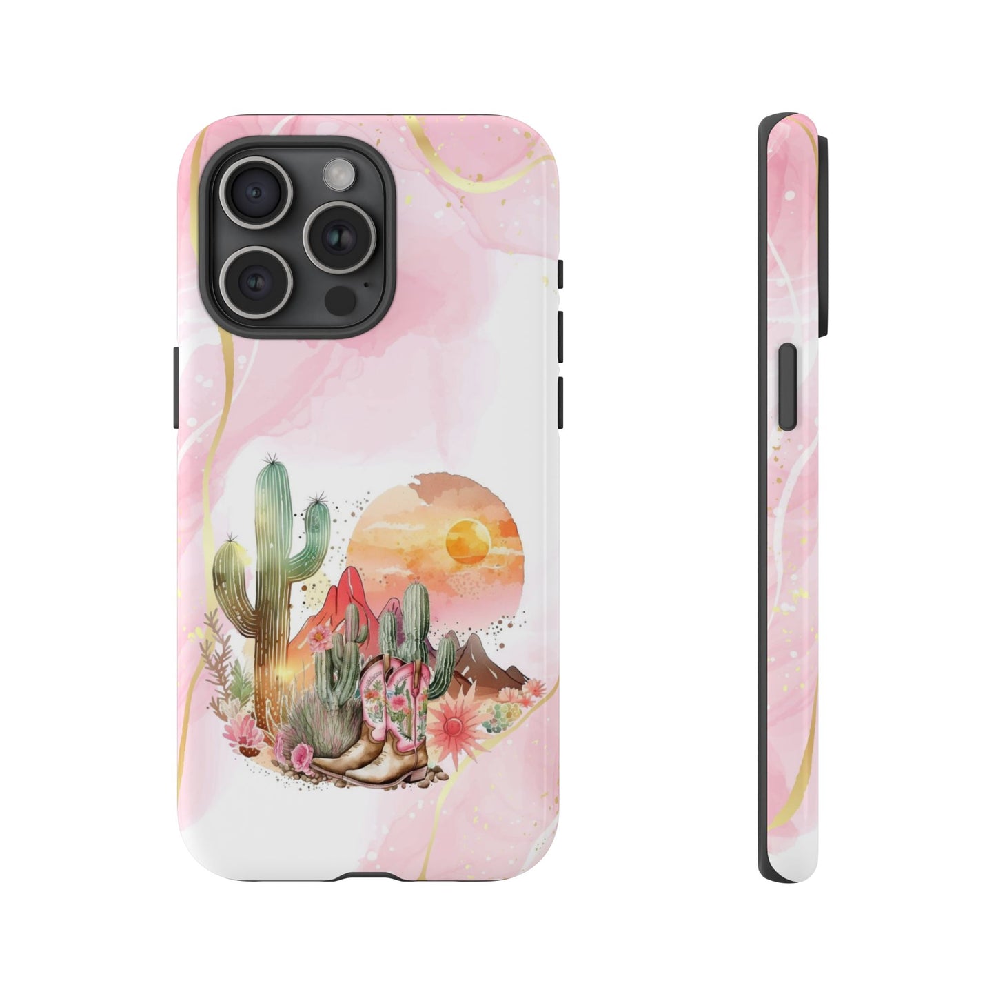 Cute Pink Western Sunset IPhone Protective Case