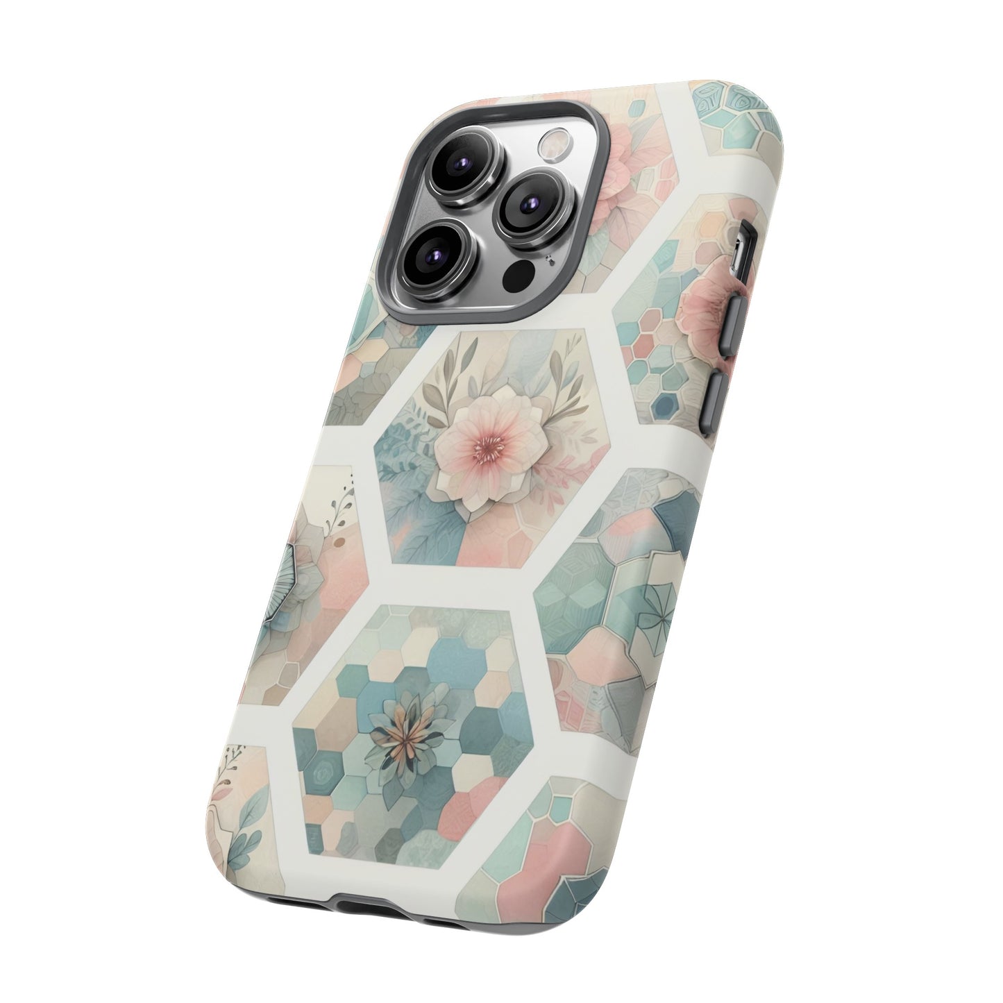 Hexagon Shape With Floral Center IPhone 11-15 Cases