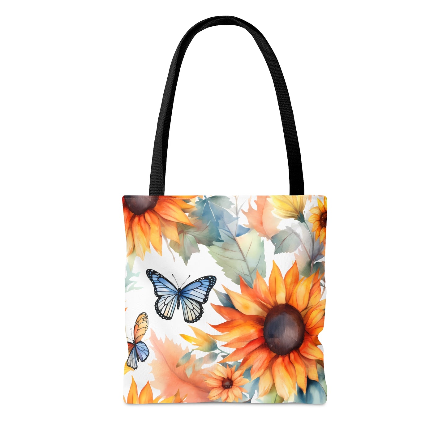 Sunflowers and Butterflies Tote Bag, Book Bag, Grocery Bag, Travel Bag, Gifts For Her, Teacher Gifts, Gifts For Mom, Colorful Tote Bag