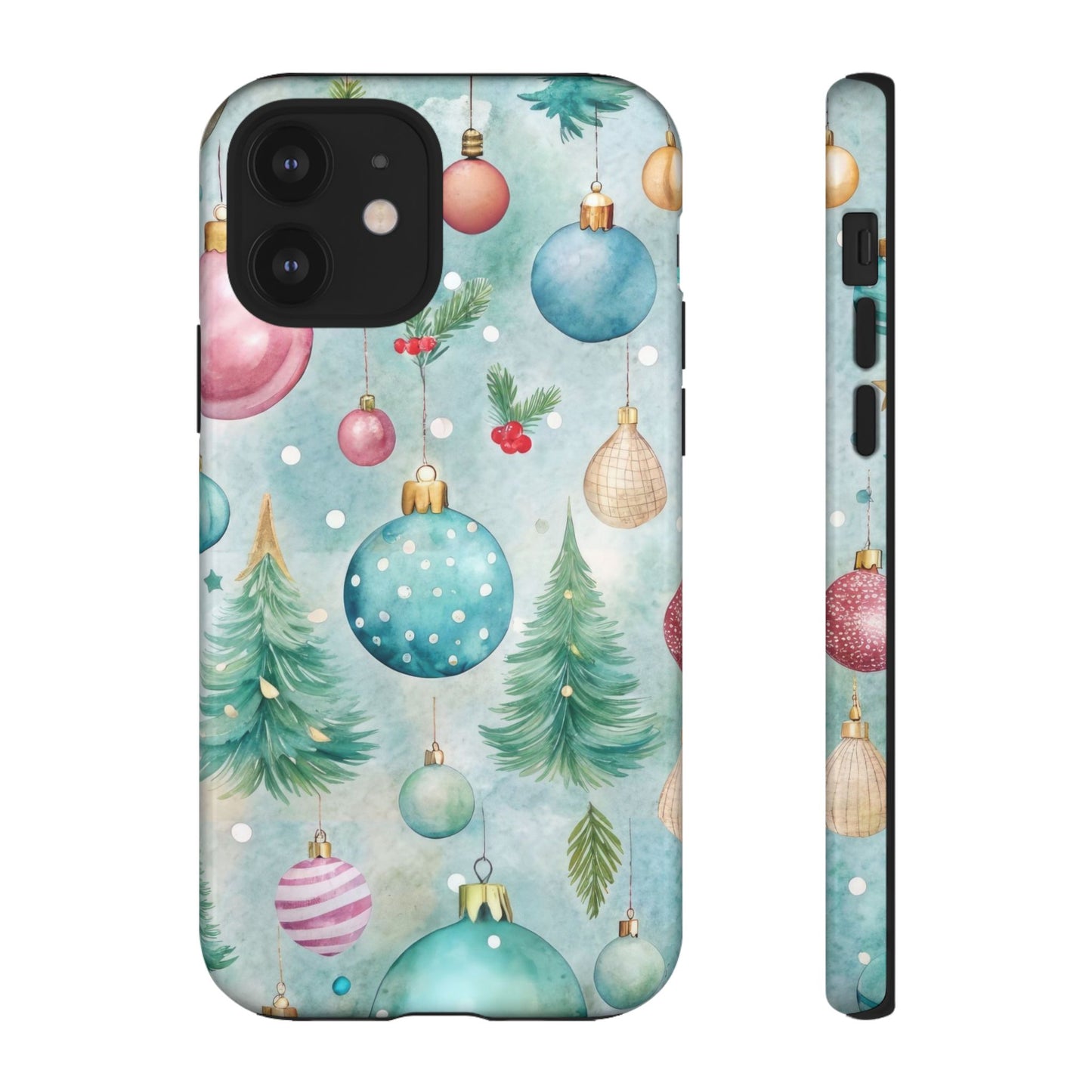 Lovely Christmas Trees and Ornaments IPhone Case for IPhones 12 - 16