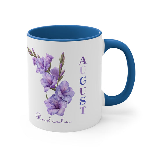 August Birth Flower Coffee Mug, 11oz, Birth Month, Born in August, Coffee Mug, Gifts For Her, Gifts For Mom, Friend Gift, Flower Mug