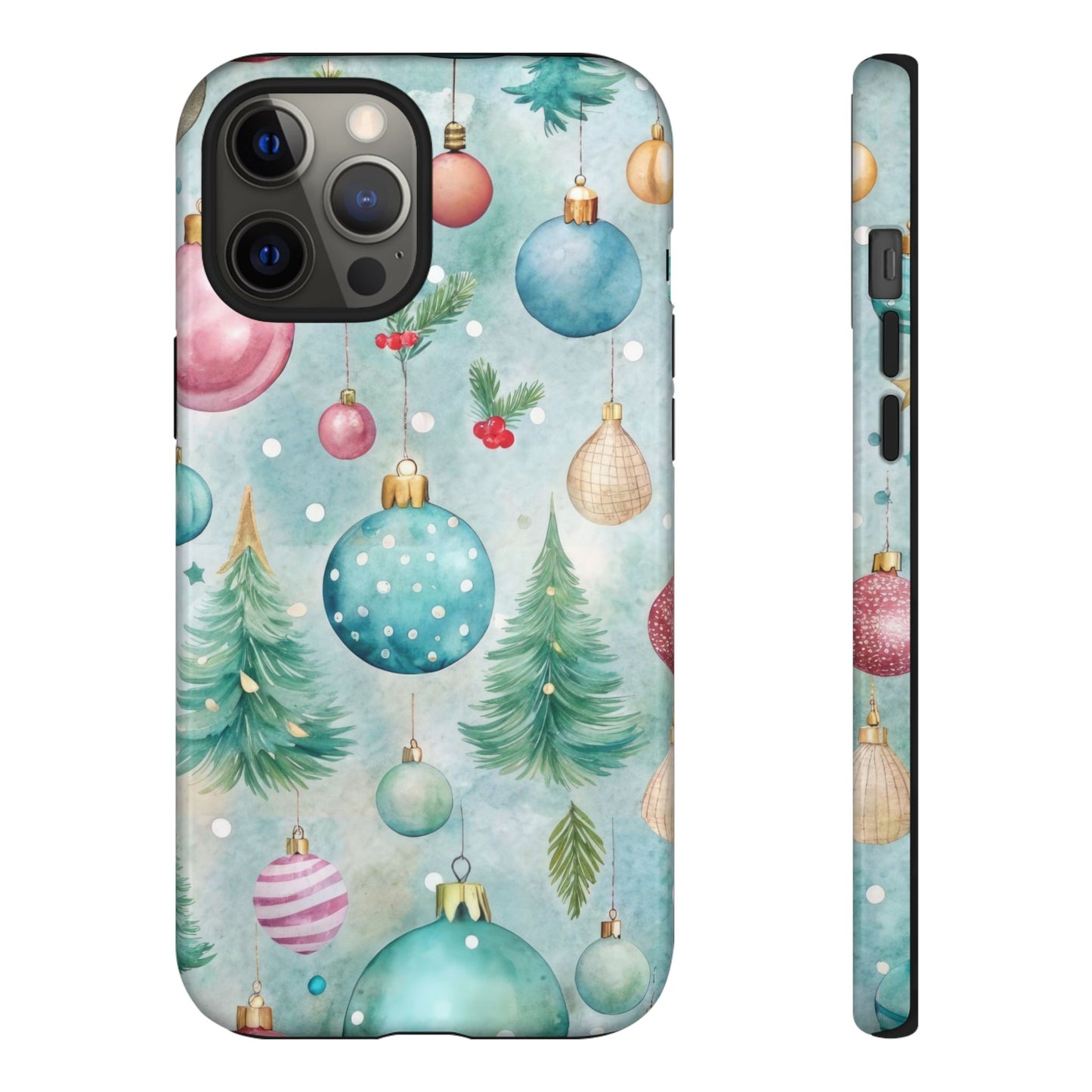 Lovely Christmas Trees and Ornaments IPhone Case for IPhones 12 - 16