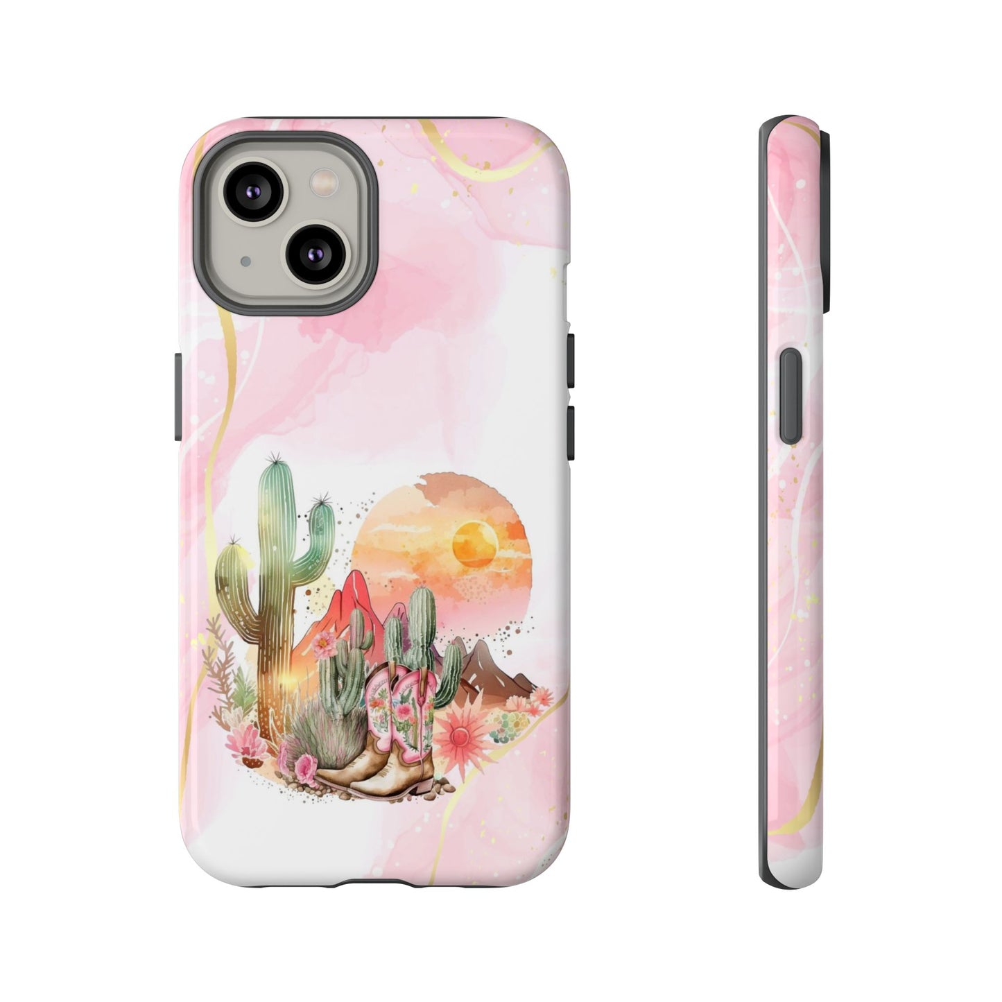 Cute Pink Western Sunset IPhone Protective Case