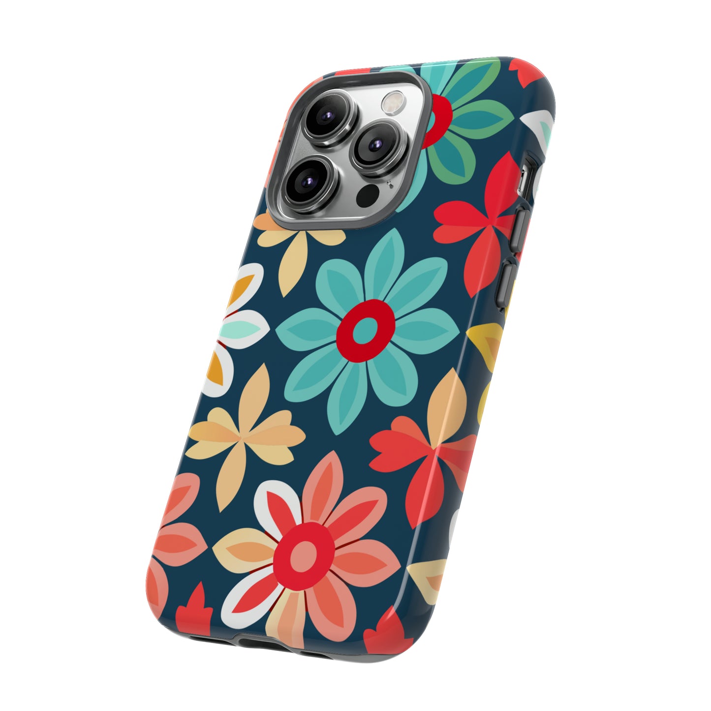 Colorful Floral IPhone Tough Cases, IPhone Case, Case for Phone, Phone Cover, Gifts For Her, IPhone Protective Case, Colorful IPhone Case