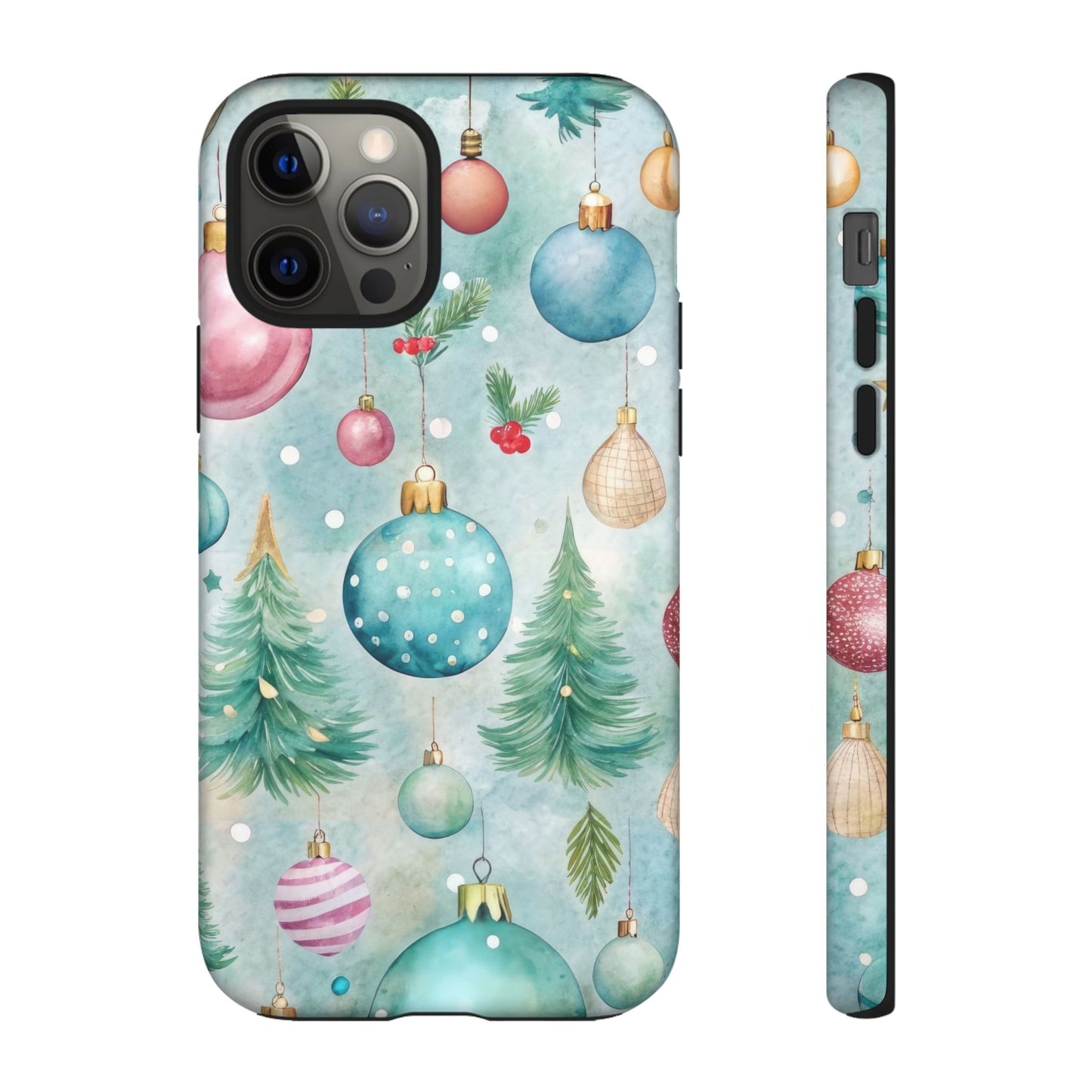 Lovely Christmas Trees and Ornaments IPhone Case for IPhones 12 - 16