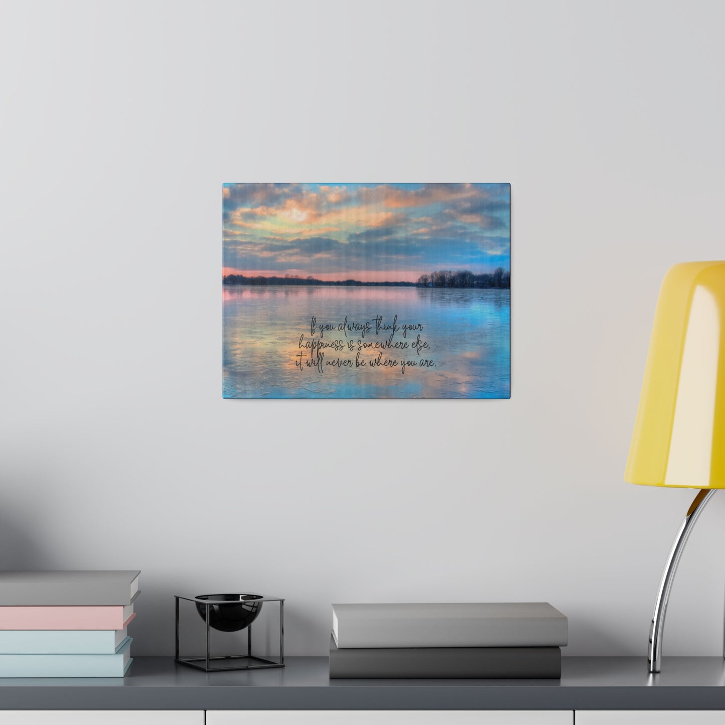 Beautiful Scenic Wall Art Canvas With Inspirational Message