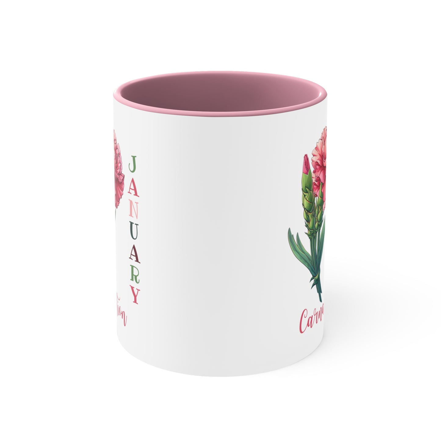 January Birth Flower Coffee Mug, 11oz, Birth Month, Born in January, Coffee Mug, Gifts For Her, Gifts For Mom, Friend Gift, Carnation Mug