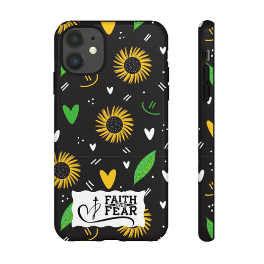 Faith Over Fear Sunflower Iphone Case for IPhones 11 - 16