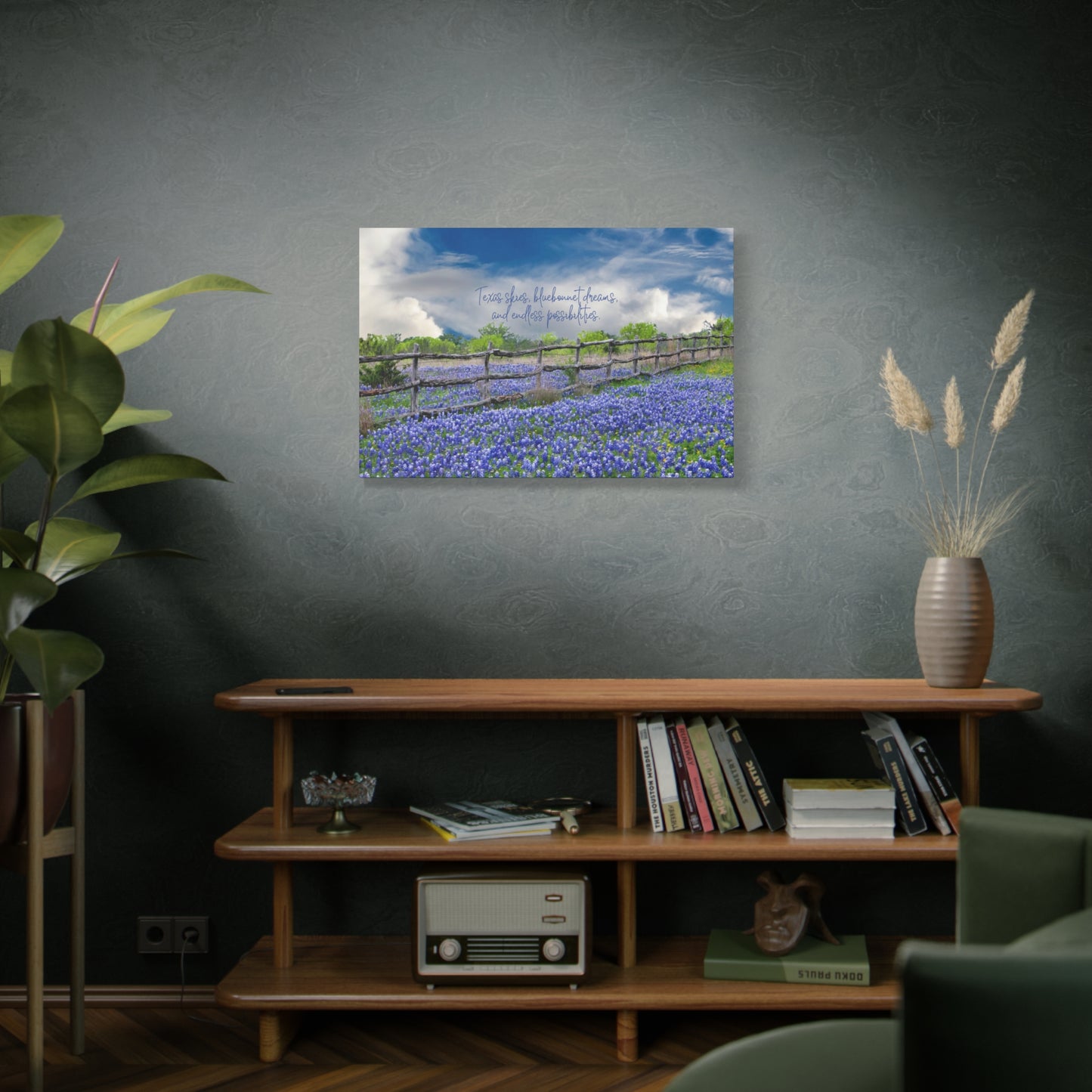 Texas Skies Bluebonnet Dreams and Endless Possibilities - Canvas Matte Wall Art