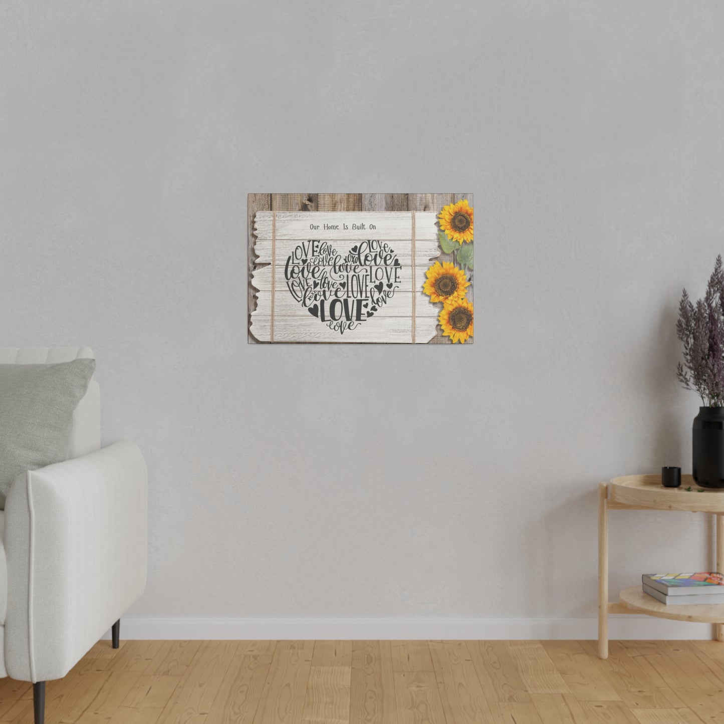 Our Home Is Built On Love Matte Canvas Wall Art