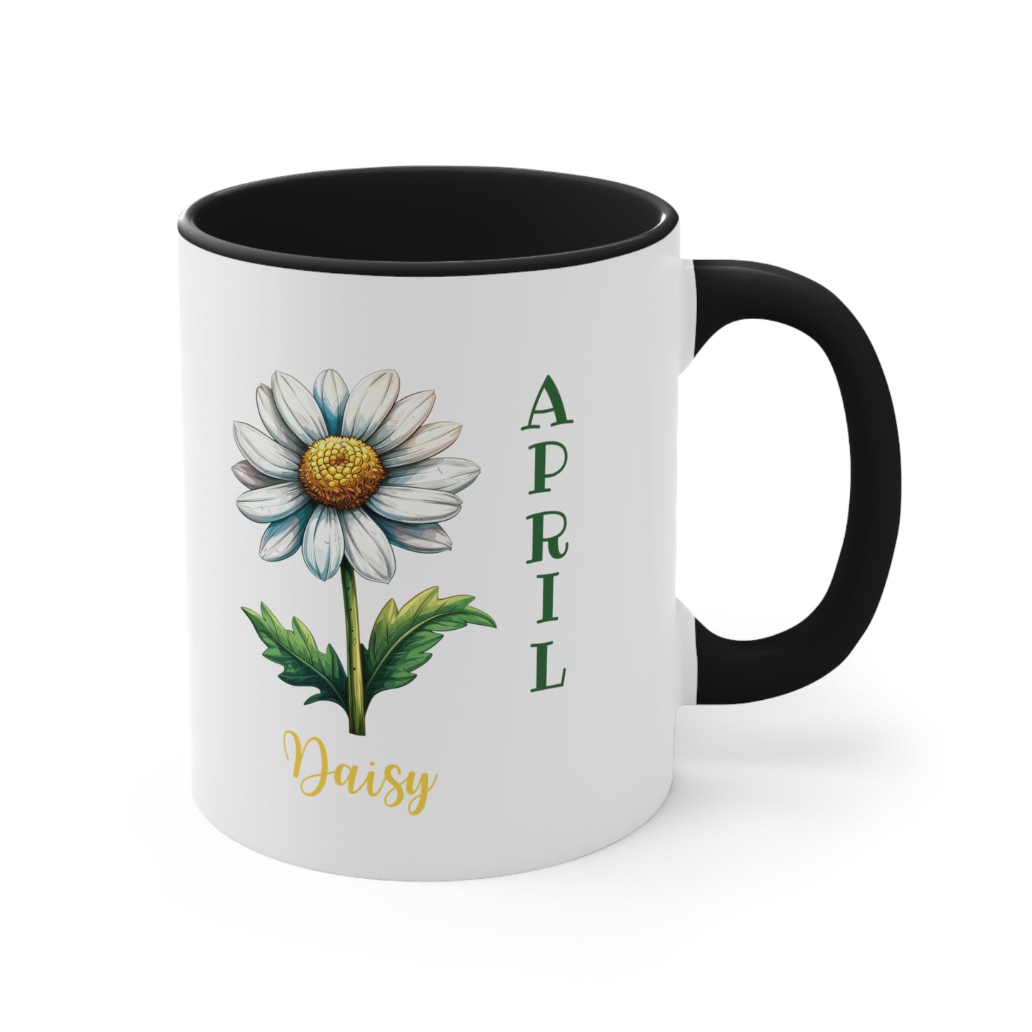 April Birth Flower Coffee Mug, 11oz, Birth Month, Born in April, Coffee Mug, Gifts For Her, Gifts For Mom, Friend Gift, Daisy Flower Mug