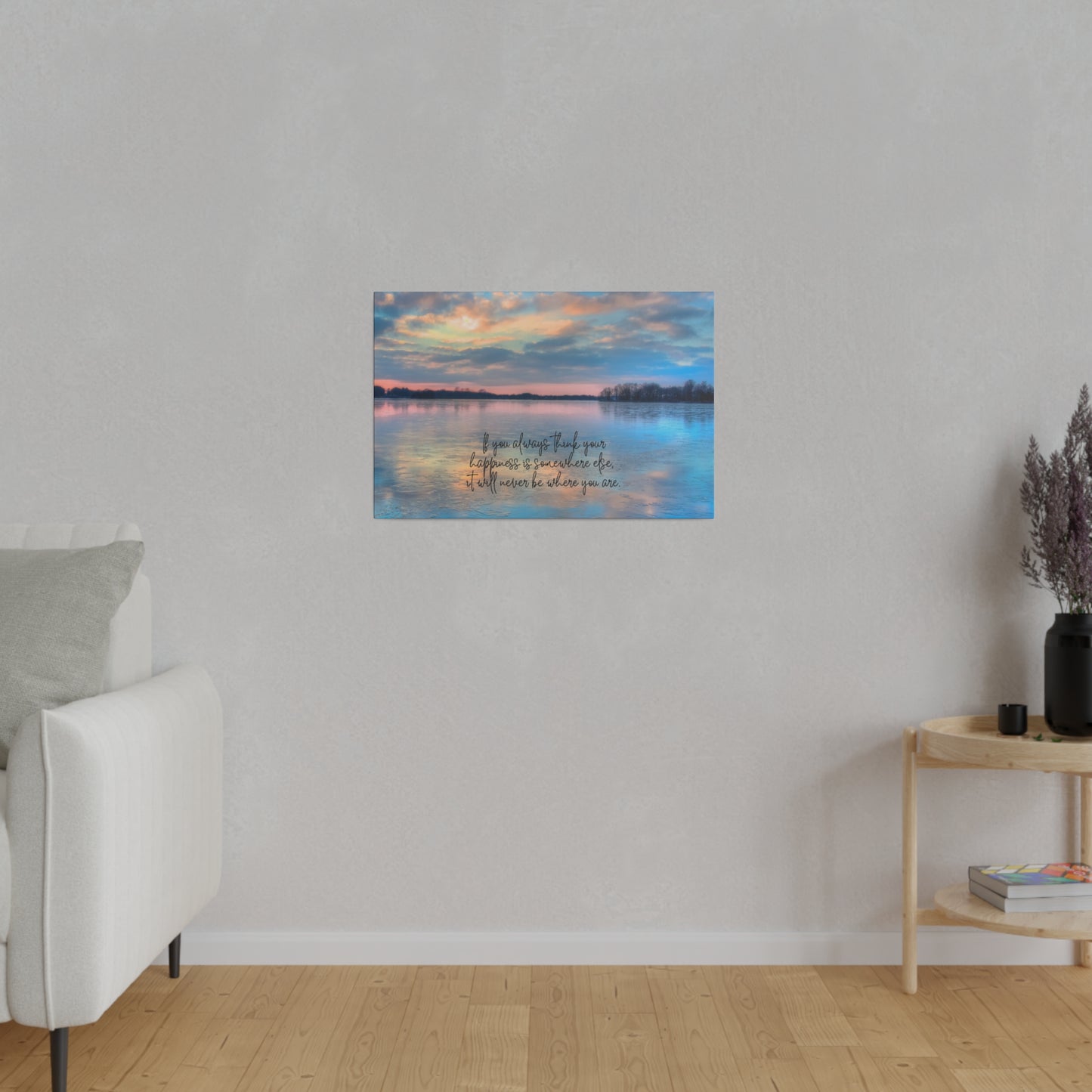 Beautiful Scenic Wall Art Canvas With Inspirational Message