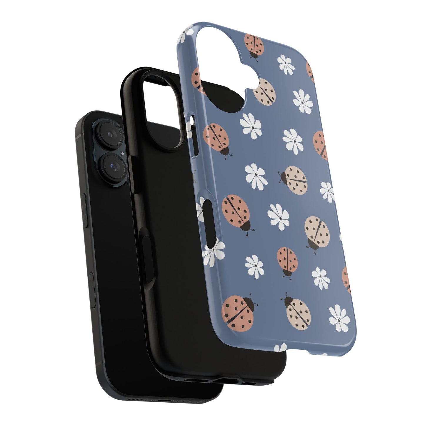 Lady Bugs and Floral Tough Case for IPhones 11 - 16