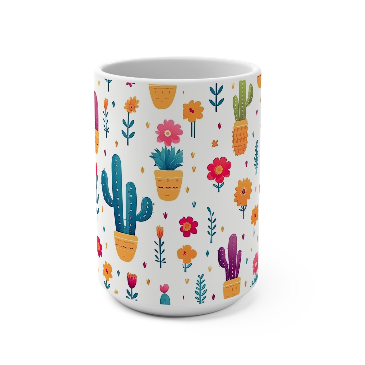 Cactus Mug 15oz Large Coffee Mug Gift Ideas For Mom Gifts For Teacher Gifts Large Coffee Mug Colorful Coffee Mug For Work Gift Ideas