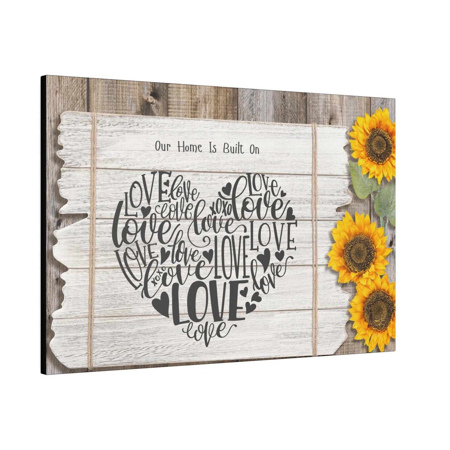 Our Home Is Built On Love Matte Canvas Wall Art