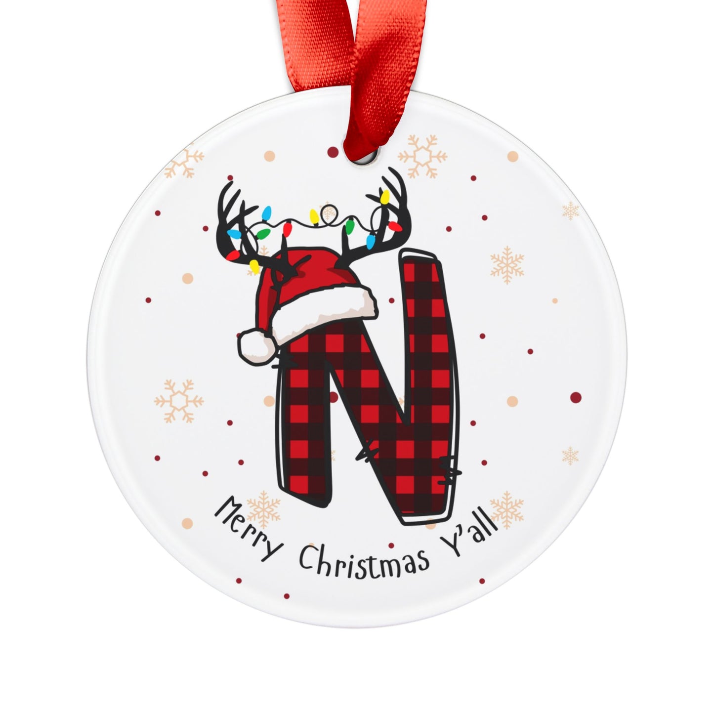 Acrylic Ornament with Ribbon