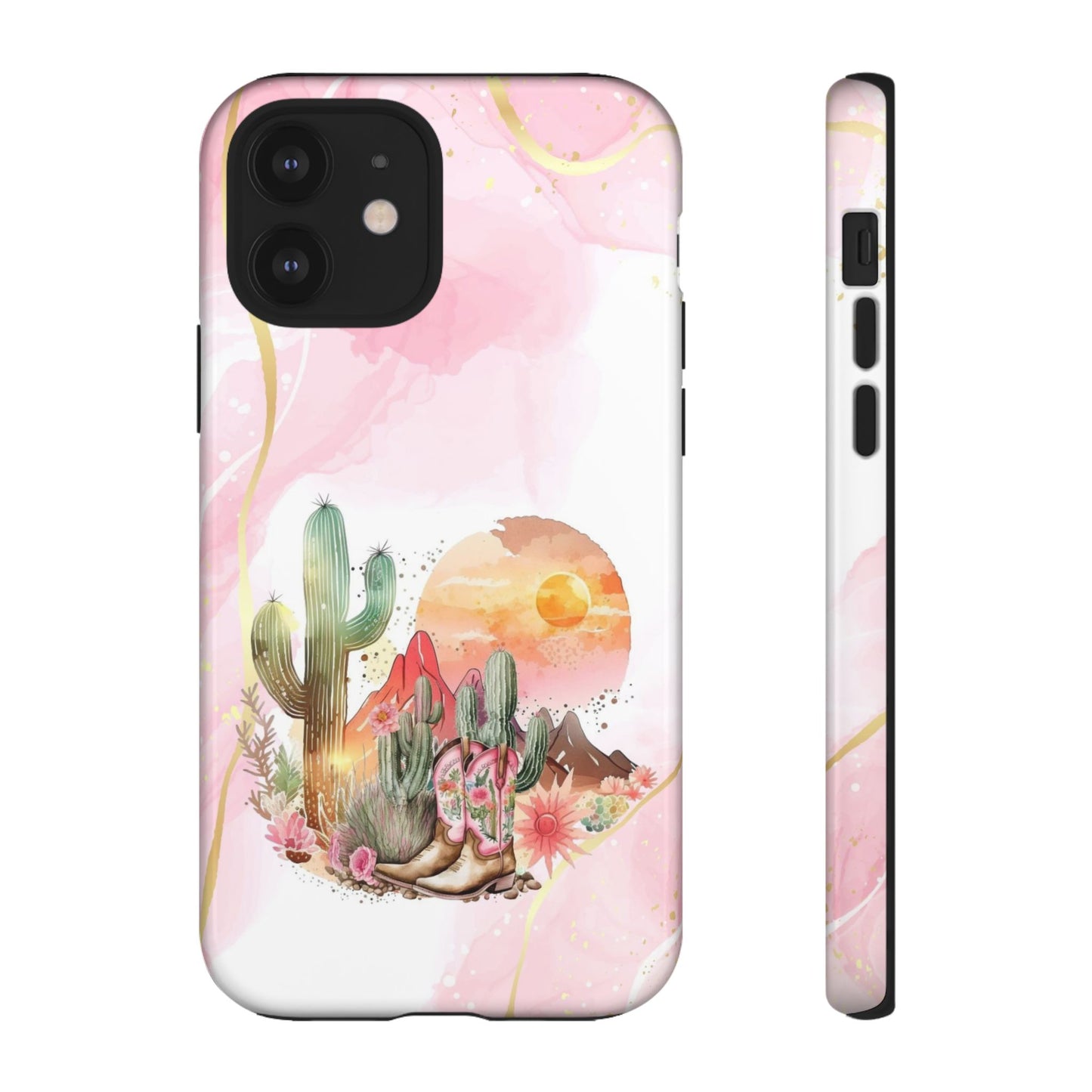 Cute Pink Western Sunset IPhone Protective Case