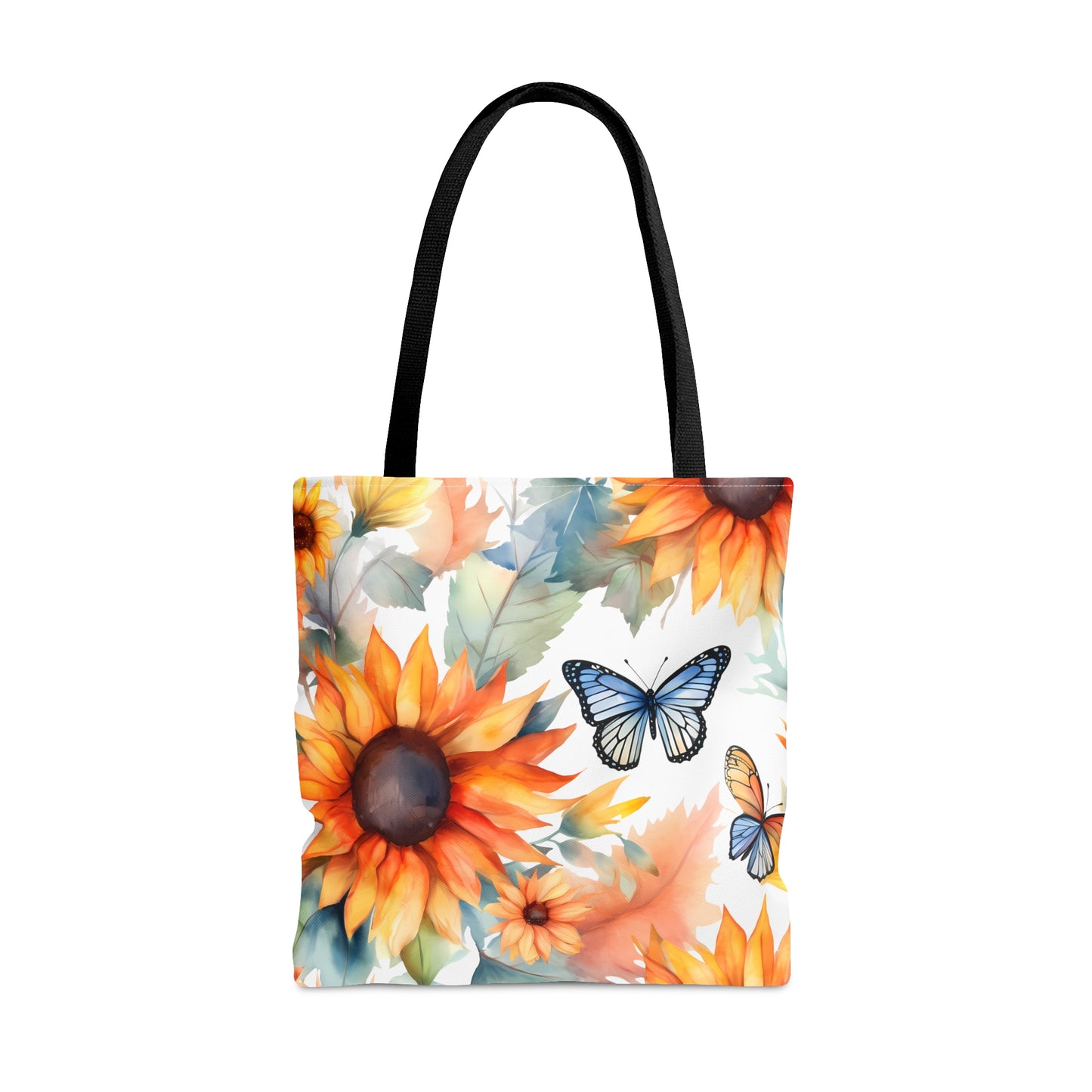 Sunflowers and Butterflies Tote Bag, Book Bag, Grocery Bag, Travel Bag, Gifts For Her, Teacher Gifts, Gifts For Mom, Colorful Tote Bag