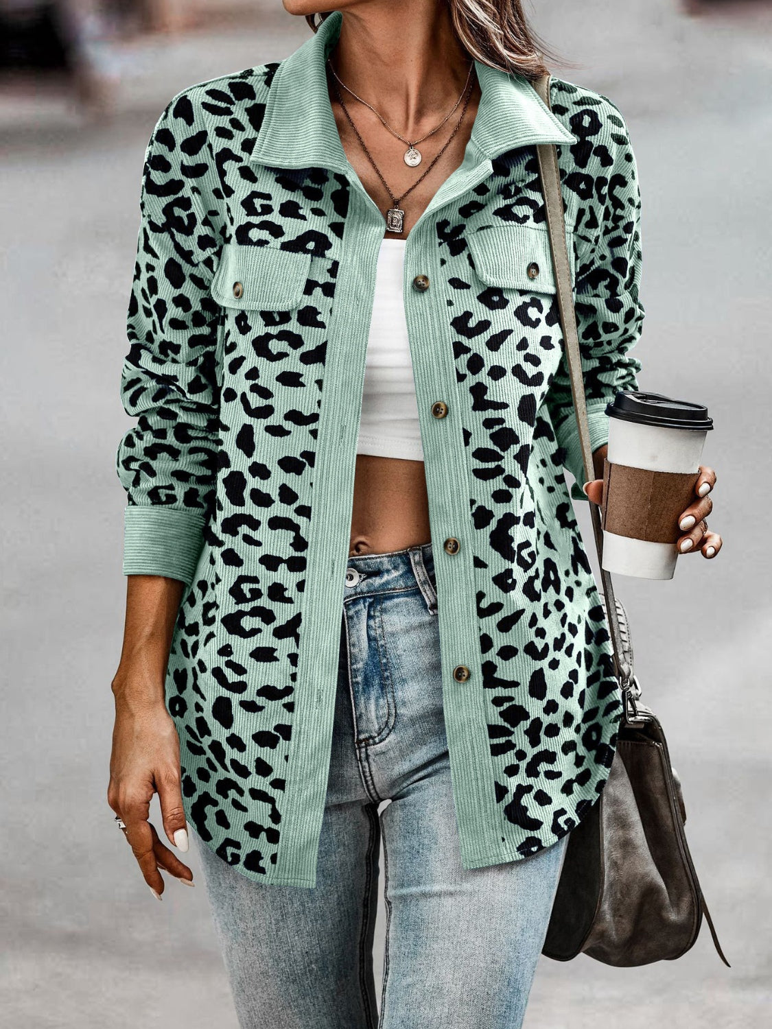 Leopard Long Sleeve Jacket