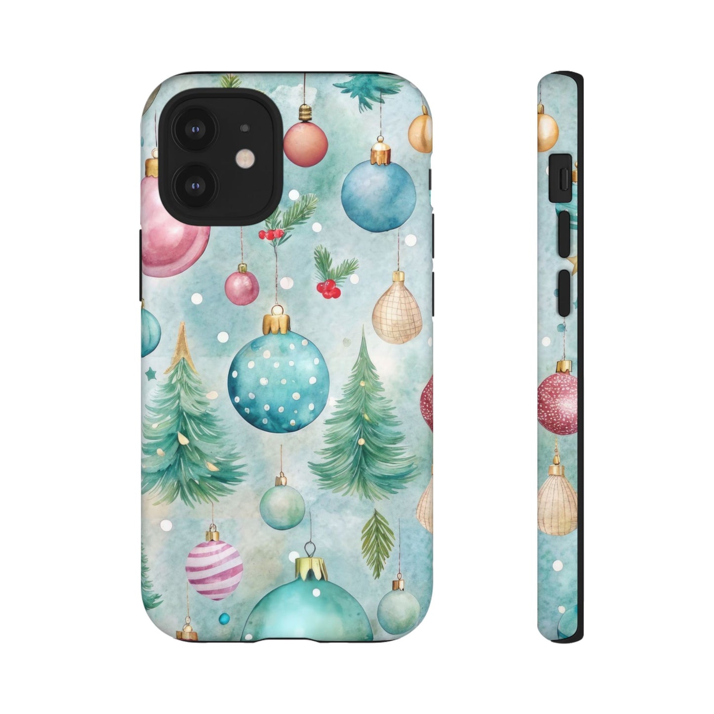 Lovely Christmas Trees and Ornaments IPhone Case for IPhones 12 - 16