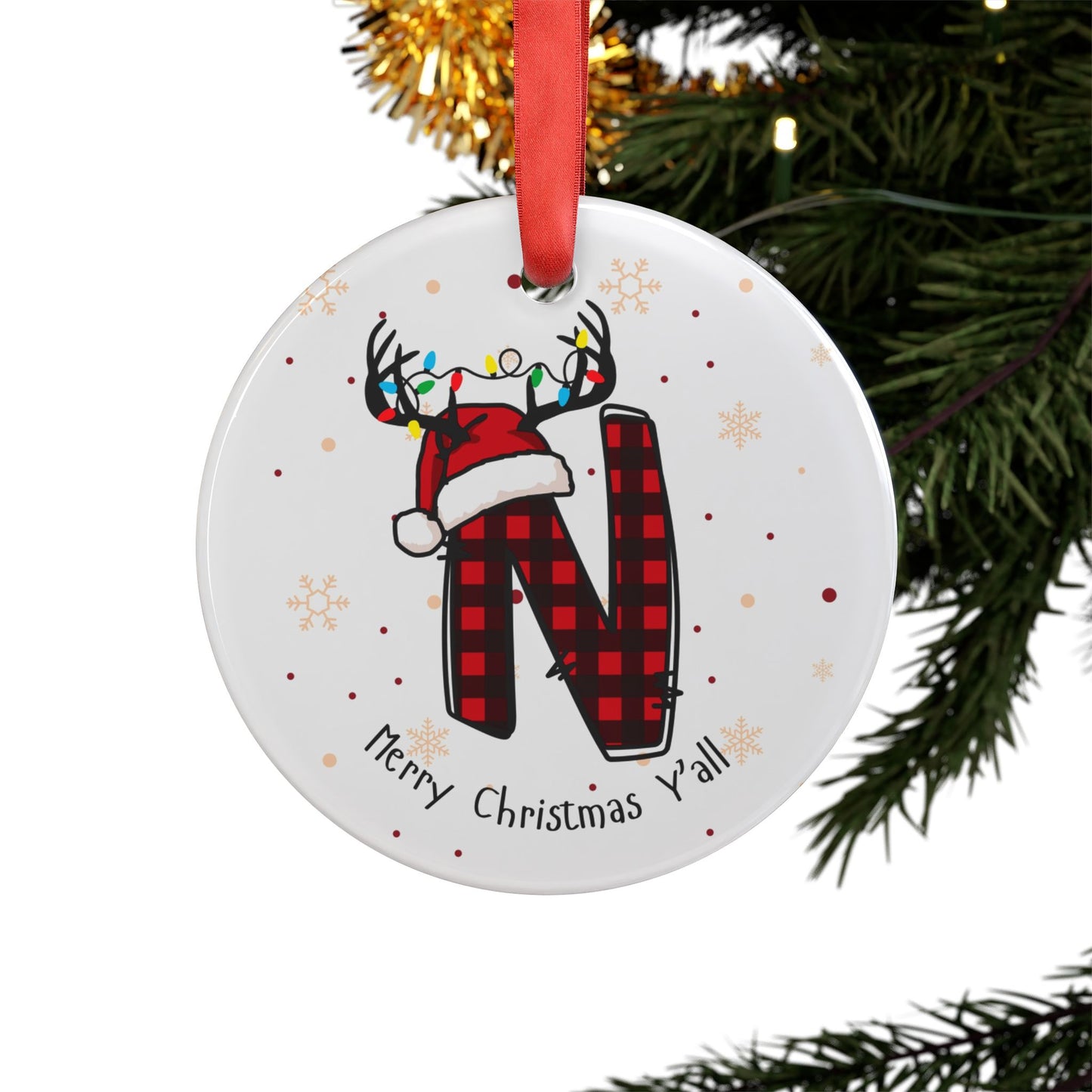 Acrylic Ornament with Ribbon