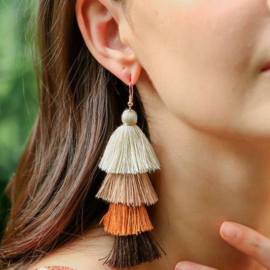Lovely Layers:  Tassel Dangle Earrings