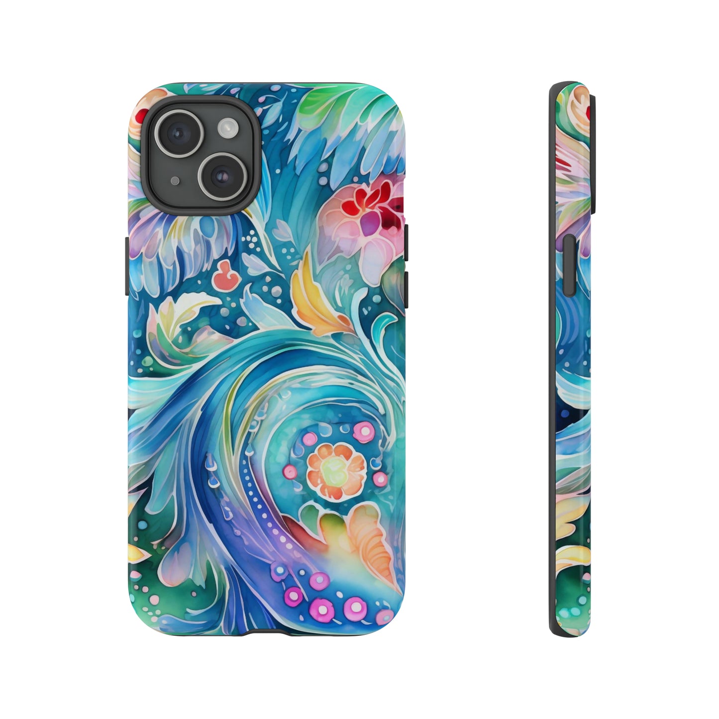 IPhone Cases, Colorful Floran and Swirl IPhone Cases