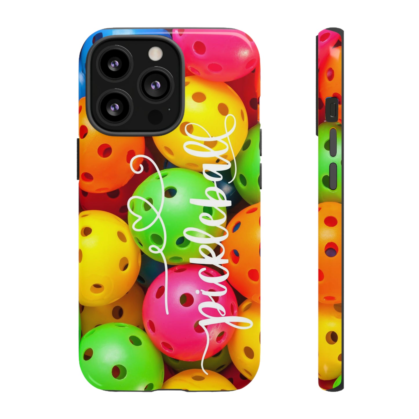 Love Pickleball Durable IPhone Case, IPhone Case, Phone Cover, Pickleball Lover, Gifts For Her, Sports IPhone Case, Colorful IPhone Case
