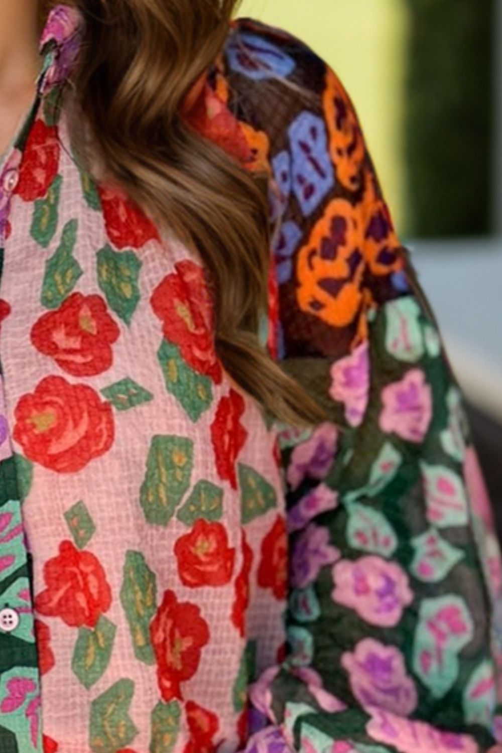 Beautiful Printed Floral Long Sleeve Shirt