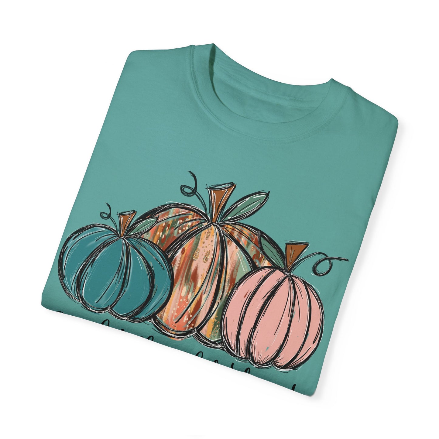 Thankful Grateful Blessed Pumpkins Halloween T-Shirt