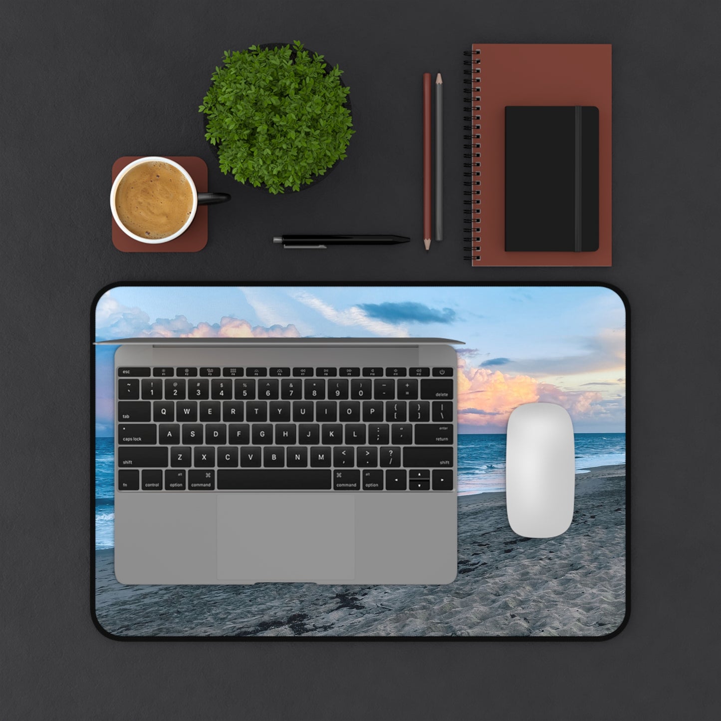 Scenic Ocean View Mousepad with Inspirational Message